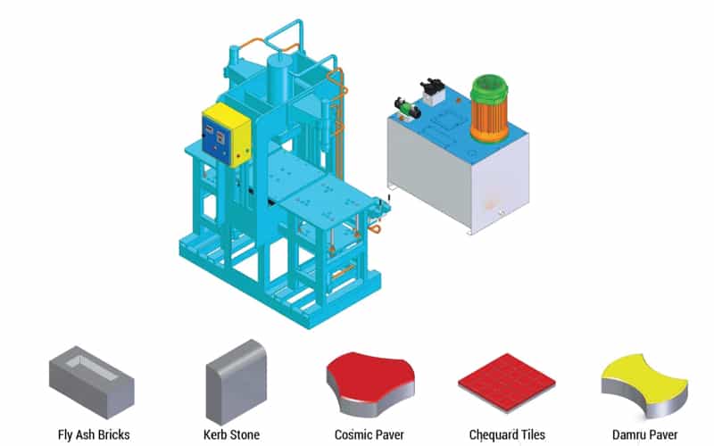 Vibro With High Pressure Paver Block Making Machine